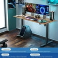 thumbnail image 4 of Height Adjustable 55" Electric Standing Desk - Upgraded Ultra Durable Home Office Large Rectangular Computer or Laptop Sit Stand Workstation - 55 x 24 Inch (Rustic Brown, 55 Inches), 4 of 7