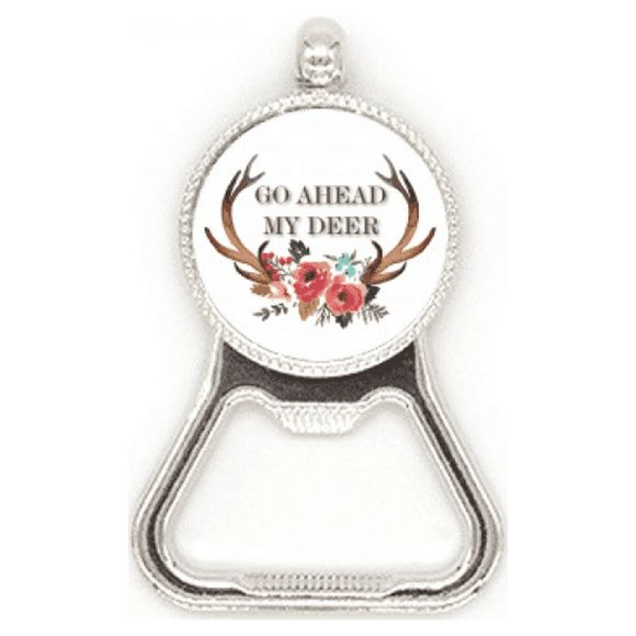 Antlers Advance Encourage Flowers Metal Beer Bottle Cap Opener Duty Stainless Steel