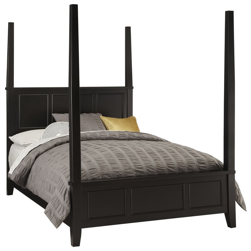 Hillsdale Furniture Panel Bed in Textured Black Finish 68 lbs. King: 78.25 in. W x 8 in. D x 51 in. H