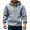 Gray, variant on Riecok Mens Zip up Hoodie Drawstring Color Block Long Sleeve Tops with Pocket Comfortable Hooded Coat Black L