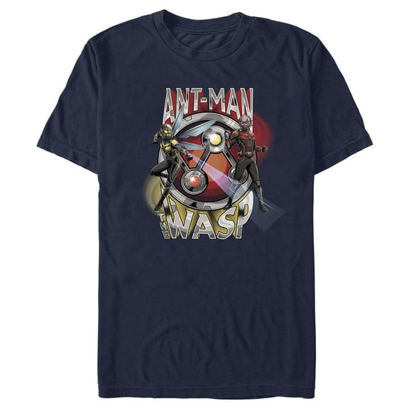 Men's Ant-Man and the Wasp: Quantumania Heroes Logo Graphic Tee Navy Blue Small