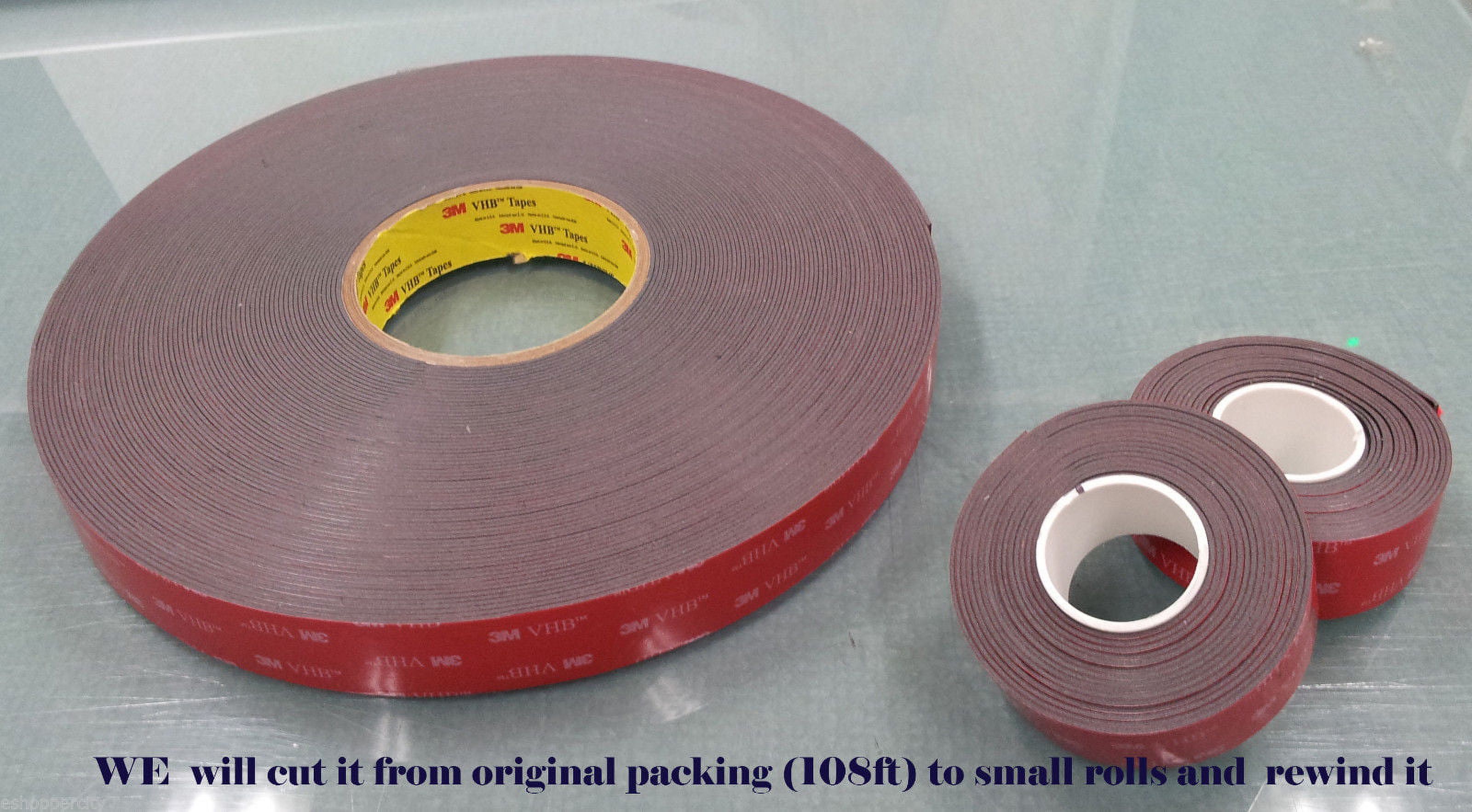 3M 2 (50mm) X 6 Ft VHB Double Sided Foam Adhesive Tape 5952 Grey  Automotive Gopro Mounting Very High Bond Strong Industrial Grade 