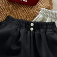 thumbnail image 3 of WEIGFI Child Girls Casual Button Detail Jogger Pants Soft Elastic Waistband Ankle Playwear Comfortable Daily Pants Stretch Knit Trousers Boho Solid Color Slacks, 3 of 5