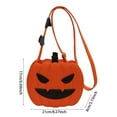 thumbnail image 5 of Pumpkin Shaped Crossbody Bags for Women Funny Cute Holiday Sling Bag PU Leather Medium Zipper Purses, 5 of 8