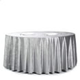 thumbnail image 6 of Balsa Circle 120" Silver Round Premium Velvet Tablecloth Event Catering Linens Banquet, 6 of 8