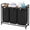 Ink Black, Rustic Brown, variant on Ledrem 3-Bag Laundry Sorter Hamper with Pull-Out Bags and Shelf,Cappuccino Beige and Natural Beige