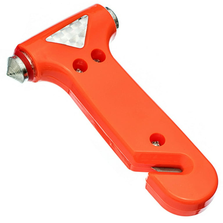 Family Safe (2 Pack) Seatbelt Cutter Window Breaker Emergency Escape Multi Tool, Orange