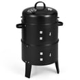 thumbnail image 2 of Spaco 3-in-1 Charcoal BBQ Grill Cambo with Built-in Thermometer, Camp Stove for Outdoor Cooking, 2 of 8