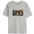 thumbnail image 3 of Women’s Halloween Graphic T-Shirt, Boo Letter with Bat and Bow Print, Cotton Short Sleeve, S-4XL, 3 of 6