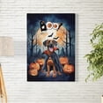 thumbnail image 2 of Happy Halloween Vampire Rhodesian Ridgeback BOO with Pumpkins Fun and Spooky Vertical Matte Canvas Poster Ridgebacks Dog Lover Gifts Wall Art Home Decor - 00018, 2 of 5