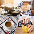 thumbnail image 4 of Pioneer Flower Kitchen Oven Mitt and Pot Holder Sets 2 Pcs for Baking, Cooking and Grilling, Heat Resistant Up To 392 °F, 4 of 7