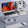 thumbnail image 2 of JUNWELL Support pour Ordinateur Portable avec Base Pivotante à 360° Hauteur Réglable Support Portable pour Ordinateurs Portables 10-17”, 2 of 6
