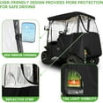 thumbnail image 4 of 10L0L 2 Passenger Golf Cart Enclosure for Yamaha G14 G16 G22 G29 Drive 2, 600D Waterproof Driving Rain Cover, Black, 4 of 8