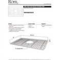thumbnail image 2 of Rohl Wire Sink Grid For Ms3018 Kitchen Sinks With Center Drain Hole In Stainless Steel With Feet 15" X 26 3/4", 2 of 2