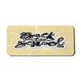 thumbnail image 1 of Saying Computer Mouse Pad, Chalky Graffiti Style Back to School Lettering on Sunburst Effect, Rectangle Non-Slip Rubber Mousepad X-Large, 35" x 15" Gaming Size, Pale Mustard White, by Ambesonne, 1 of 2