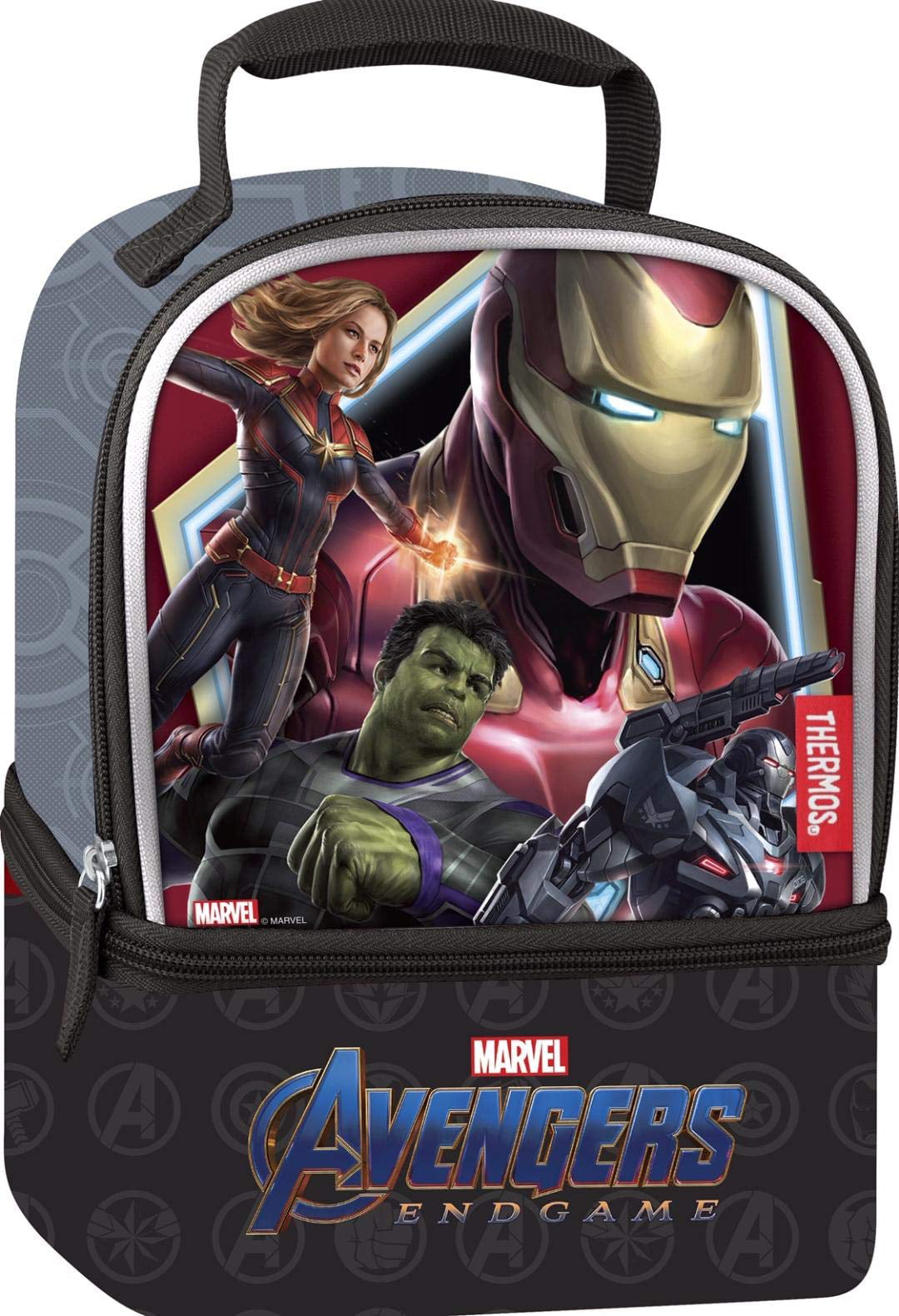 Marvel Hero Avengers Iron Man Square Lunch Box Bento School Child Boys Picnic 