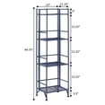 thumbnail image 3 of Pemberly Row Four-Tier Folding Shelf in White Metal Finish, 3 of 7