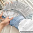 thumbnail image 4 of Twin Sze Fitted Sheet Set - Coastal Fall 2 Piece Bedding Sets 16" Deep Pocket Fitted Sheet with 1 Pillowcase, Thanksgiving Blue Pumpkins Coral Brown Wood Brushed Microfiber Hotel Luxury Bed Sheets, 4 of 9
