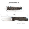 thumbnail image 2 of EDC Men's Everyday Folding Pocket Knife with Carbon Fibre Handle and Manual Opening for Camping , Black, 2 of 8