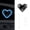 Light Blue, variant on Solar Powered Heart Shaped LED Light for Car, Wireless Ambient Lamp for Triangle Window Wireless Decorative Neon Lamp