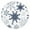 Blue Christmas Snowflake, variant on Blue Christmas Snowflake Pattern Round Fitted Tablecloth with Elastic Edge,Dining Table Cover Waterproof,Outdoor Round Tablecloth for Camping,Dining,Indoor and Outdoor