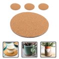 thumbnail image 3 of 4pcs Plants Pot Cork Mat Planter Cork Pad Flowerpot Antiskid Round Cork Plate, 3 of 7