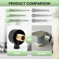 thumbnail image 6 of Wall Supply Elbow,Brass Round Wall Mount Shower Hose Connector Accessories G1/2Inch Water Outlet for Shower-Black, 6 of 8