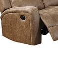 thumbnail image 5 of Charles Manual Recliner Sofa, Chestnut Brown Faux Leather, 78 Inch, 5 of 7