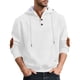 thumbnail image 1 of pstuiky camisa de manga larga para hombre, Blusa informal holgada de color liso con botones y cordón de moda para hombre, de manga larga, con capucha top de hombre m, 1 of 4