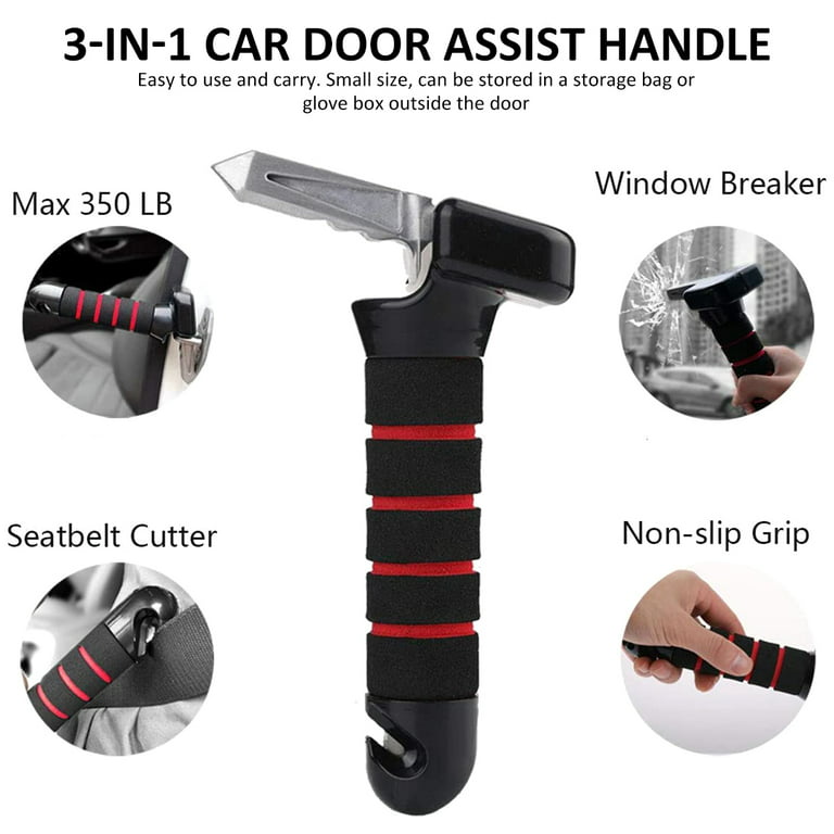 Buy COITEK Portable Vehicle Support Handle, 3 in 1 Elderly Car Assist Handle  Cane Automotive Door Assist Handles with Seatbelt Cutter, Window Breaker  Standing Mobility Aid for Car (Red) Online at desertcartINDIA
