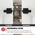 thumbnail image 4 of Kwikset Breton Square Passage Lever Doorknob Matte Black, 4 of 9