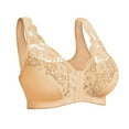 thumbnail image 3 of CHUANK Wire Plus Size Full Coverage Unpadded Minimizer Comfortable Womens Bra Beige Medium, 3 of 8
