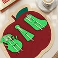 thumbnail image 1 of Ganfancp Combinación de Navidad Cuchillo y Tenedor Set Paño Cuchillo y Tenedor Cojín Navidad Hogar Hotel Decoración de La Mesa Rebajas Hoy Liquidación 11 Juegos de Cuchillo y Tenedor, 1 of 7