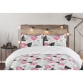 thumbnail image 5 of Ambesonne Tropical Down Alternative Quilt Comforter, Triangle Pineapple Plot, Twin XL, Charcoal Grey and Hot Pink, 5 of 5