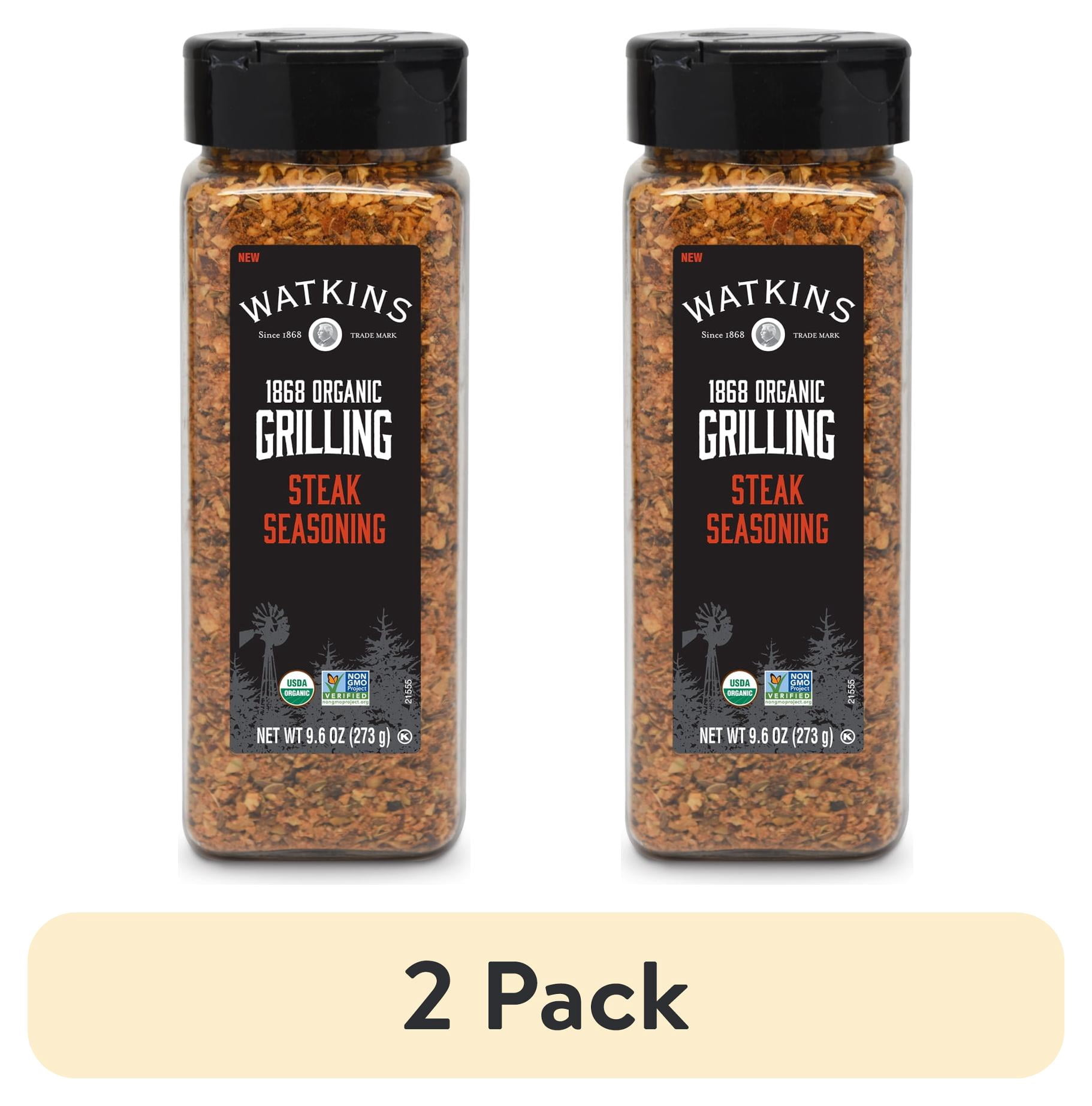 (2 pack) Watkins 1868 Organic Grilling Steak Seasoning, 9.6 oz