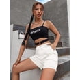 thumbnail image 2 of EMMIOL Women's Mid Waist Cargo Shorts Elastic Waist Casual Summer Cotton Shorts with Pockets, 2 of 6