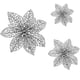 thumbnail image 2 of 36 Uds flores de Navidad flores artificiales de Navidad con purpurina, adorno de árbol de Navidad de 8/10 / 15cm adorno de decoración de flores de Navidad Adepaton LKX-1930, 2 of 9