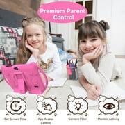 Kids Tablets 7 inch, Android 12 Tablet for Kids, 4GB RAM 32GB ROM, 512GB Expandable, with Parental Control, Google Certified Toddler Tablet, WiFi, Bluetooth, Dual Camera with Silicone Case,Pink