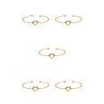 thumbnail image 3 of Sonducket de aleación para mujer, bonita de aniversario para oficina, brazalete abierto para niñas, joyería para muñeca, damas, novia, Type2 NO2, 3 of 6