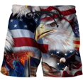 thumbnail image 1 of Pantalones cortos con estampado 3D de bandera nacional de EE. UU. Y Reino Unido para hombre, ropa de calle informal a la moda, pantalones cortos de playa, ropa deportiva masculina, nuevo Fivean unisex, 1 of 2