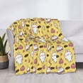 thumbnail image 3 of Yiaed Rabbit Hunger Print Blanket Throw Blanket Soft Cozy Flannel Blanket for Home Bed Sofa Couch Chair-80"x60", 3 of 6