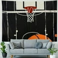 thumbnail image 4 of BCIIG Basketball Hoop Court Tapestry Wall Hanging Unique Style Graphic Tapestries Home Wall Decor Art for Living Room Bedroom Apartment Farmhouse Dorm 40x30inch, 4 of 6