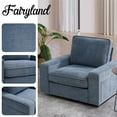 thumbnail image 5 of Fairyland Modern Swivel Sofa Chair for Living Room, Chenille 1 Seater Small Couch for Apartment, Blue, 5 of 7