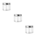 thumbnail image 3 of Injueey Frascos de plástico transparente para sellar alimentos, 10 unidades, con tapas de aluminio, contenedores, organizador de contenedores Type3 NO3, 3 of 6
