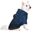 thumbnail image 2 of Fotbe Blue Glitter Retro Print Small Dog Sweater Hoodies Pet Grey Hooded Soft Fleece Sweatshirts with Pocket Fall Winter Puppy Cat Sweaters Warm Clothes-Medium, 2 of 7