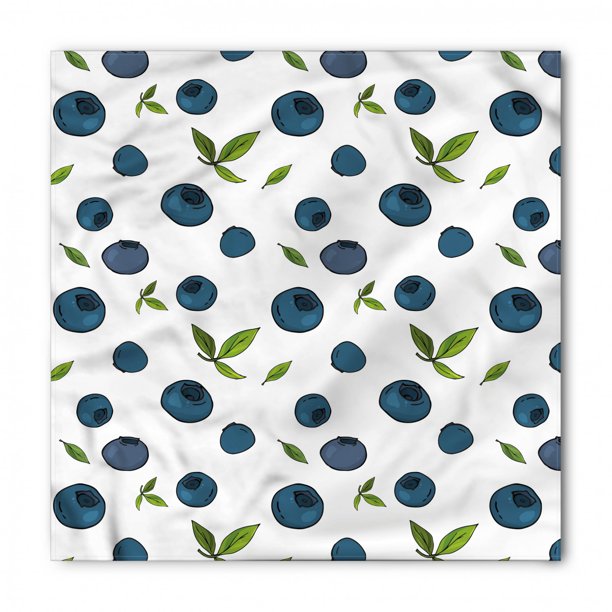 Ambesonne Fruit Bandana Blueberry Drawing Leaves Art Unisex Head And Neck Tie By Ambesonne Walmart Com Walmart Com