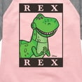 thumbnail image 3 of Toy Story 4 - Type Block Rex - Toddler & Youth Girls Raglan Graphic T-Shirt, 3 of 5