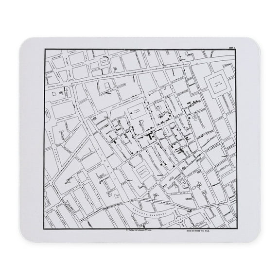 CafePress - The John Snow Ghost Map Mousepad - Non-slip Rubber Mousepad, Gaming Mouse Pad