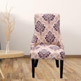 thumbnail image 4 of Elastic Printing Armchair Cover for Dining Room Banquet Home Machine Washable , Brown, 4 of 8