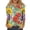 Multicolor, variant on Womens 3/4 Long Sleeve Tops Summer V Neck T Shirts Shirts Graphic Tees Trendy Daily Wear Blouse for Women